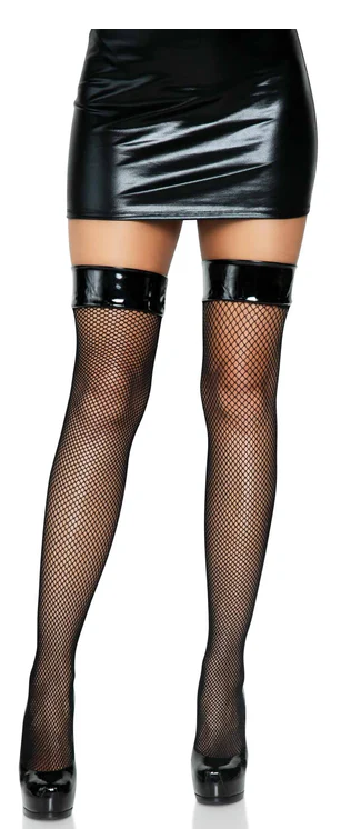 Collants résille aux genoux