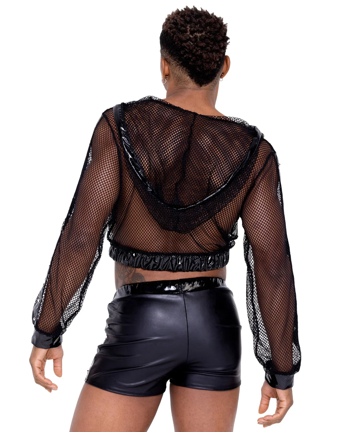 Cropped Stud Hoodie