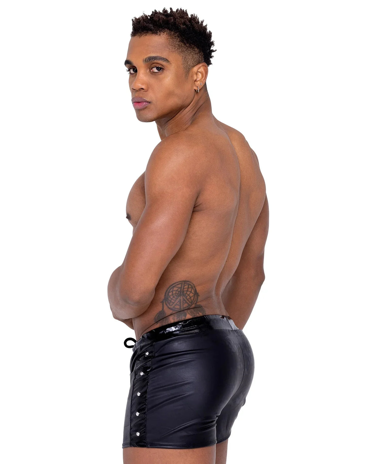 Pleather Runner Shorts