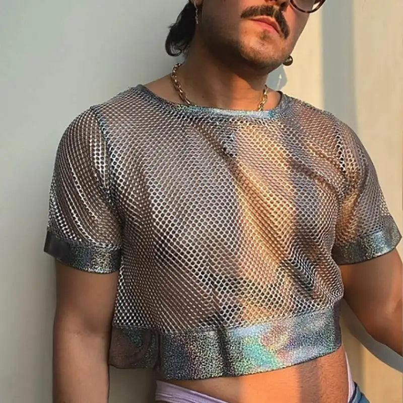 Glänzendes Crop Top