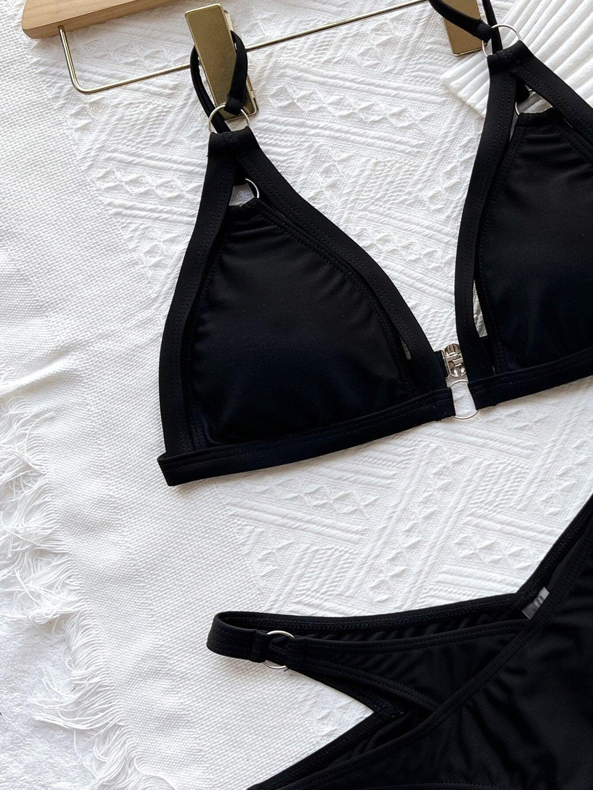 Solid Push Up Triangle Swimwear