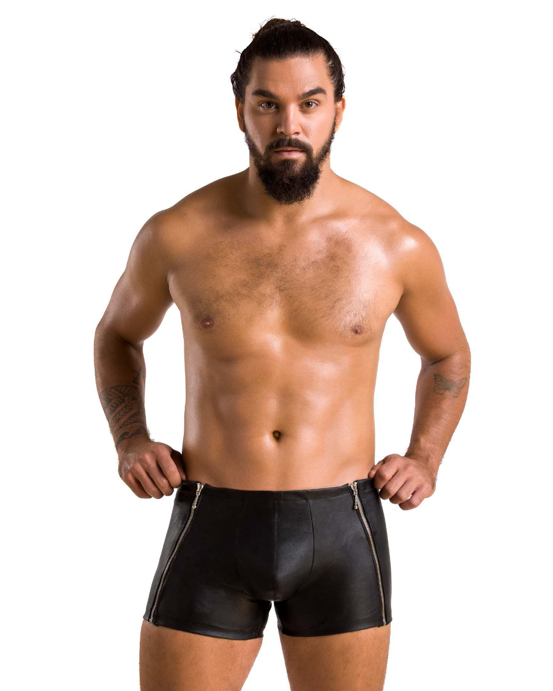 Leather Look Zipper Short
